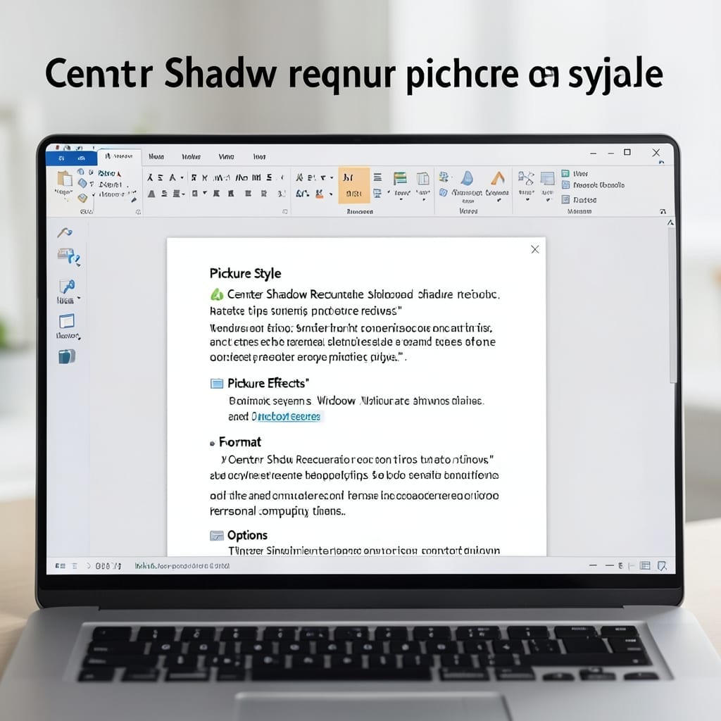 Center Shadow Rectangle Picture Style in Word: Professional Design in Clicks