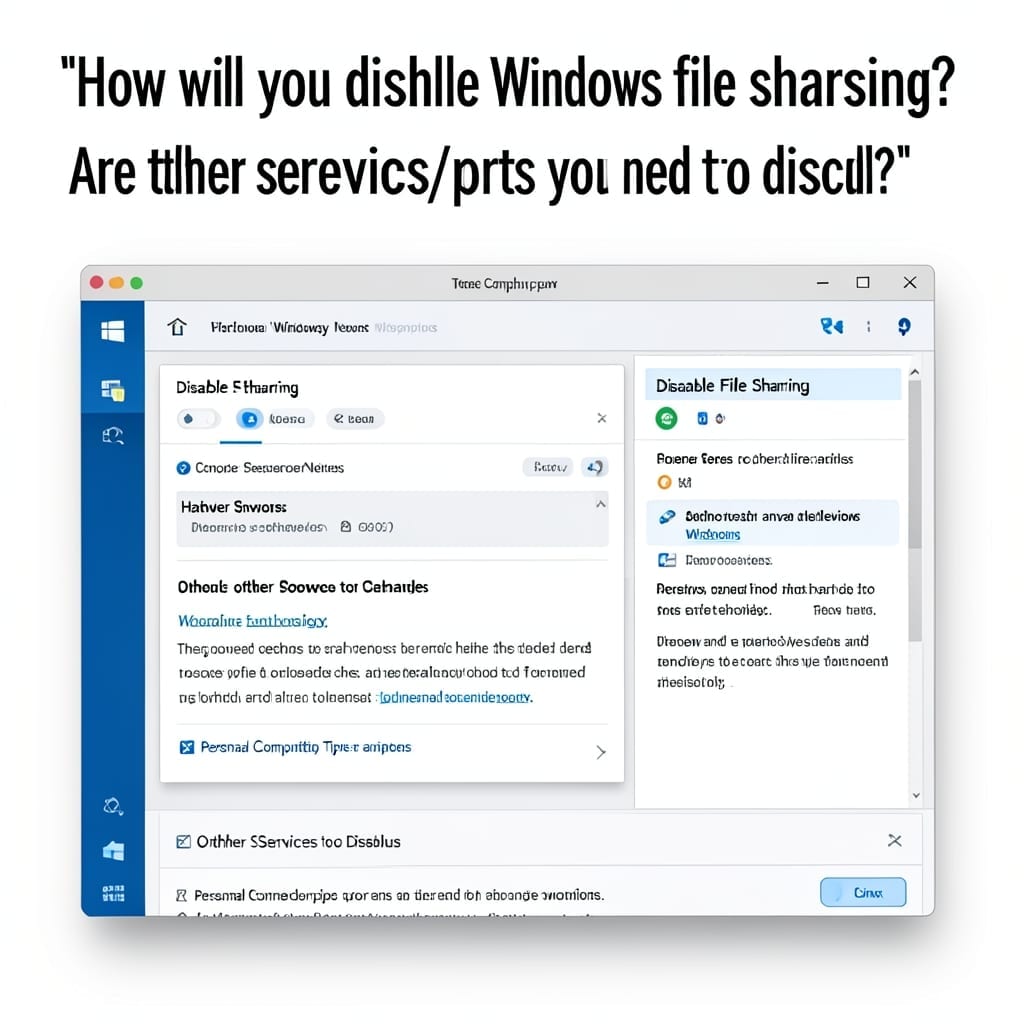 How Will You Disable Windows File Sharing: Secure Network Configuration Guide