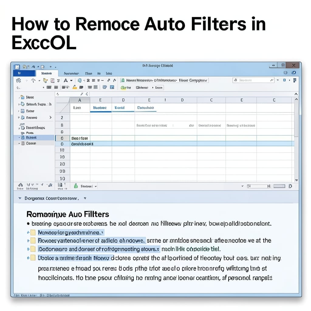 How to Remove Auto Filters in Excel: Single-Click Reset Method