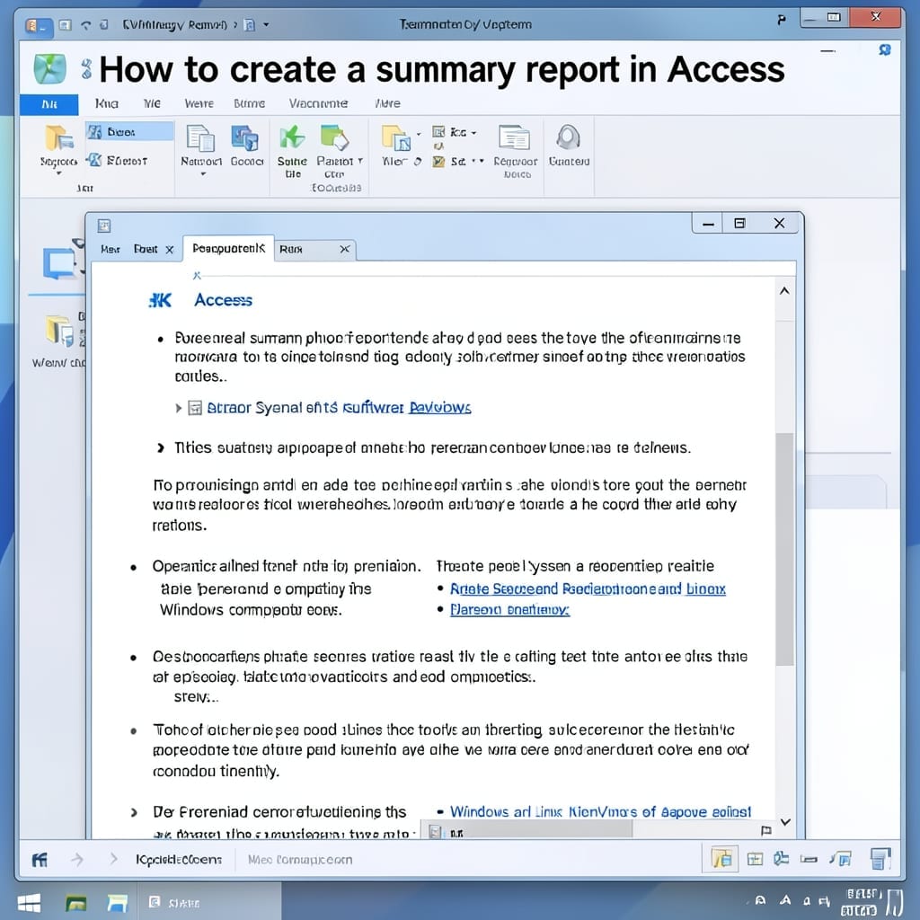 How to Create a Summary Report in Access: Step-by-Step Database Guide