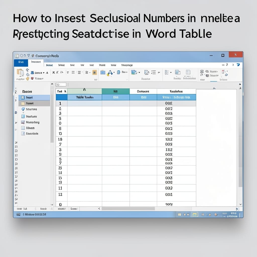 How To Insert Sequential Numbers In Word Table: Auto-Numbering Cells With Ease