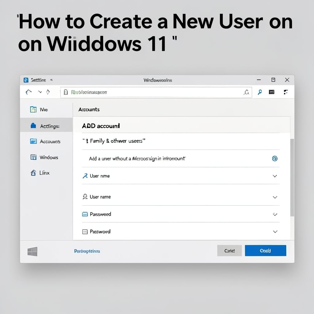 How to Create a New User on Windows 11: Step-by-Step Account Setup