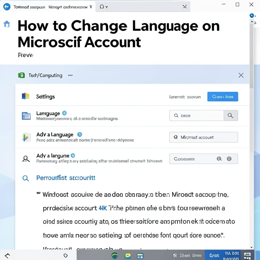 How to Change Language on Microsoft Account: Step-by-Step Settings Guide