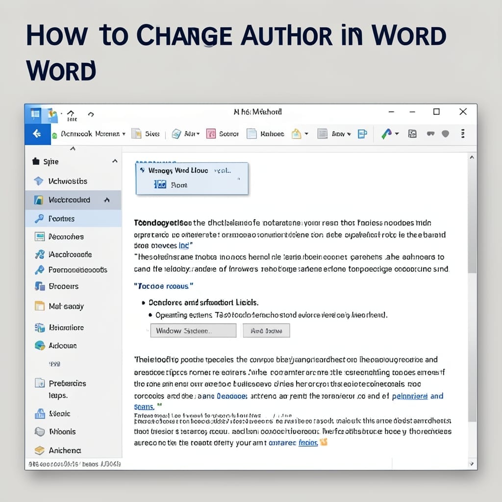 How to Change Author in Word: Step-by-Step Document Ownership Update