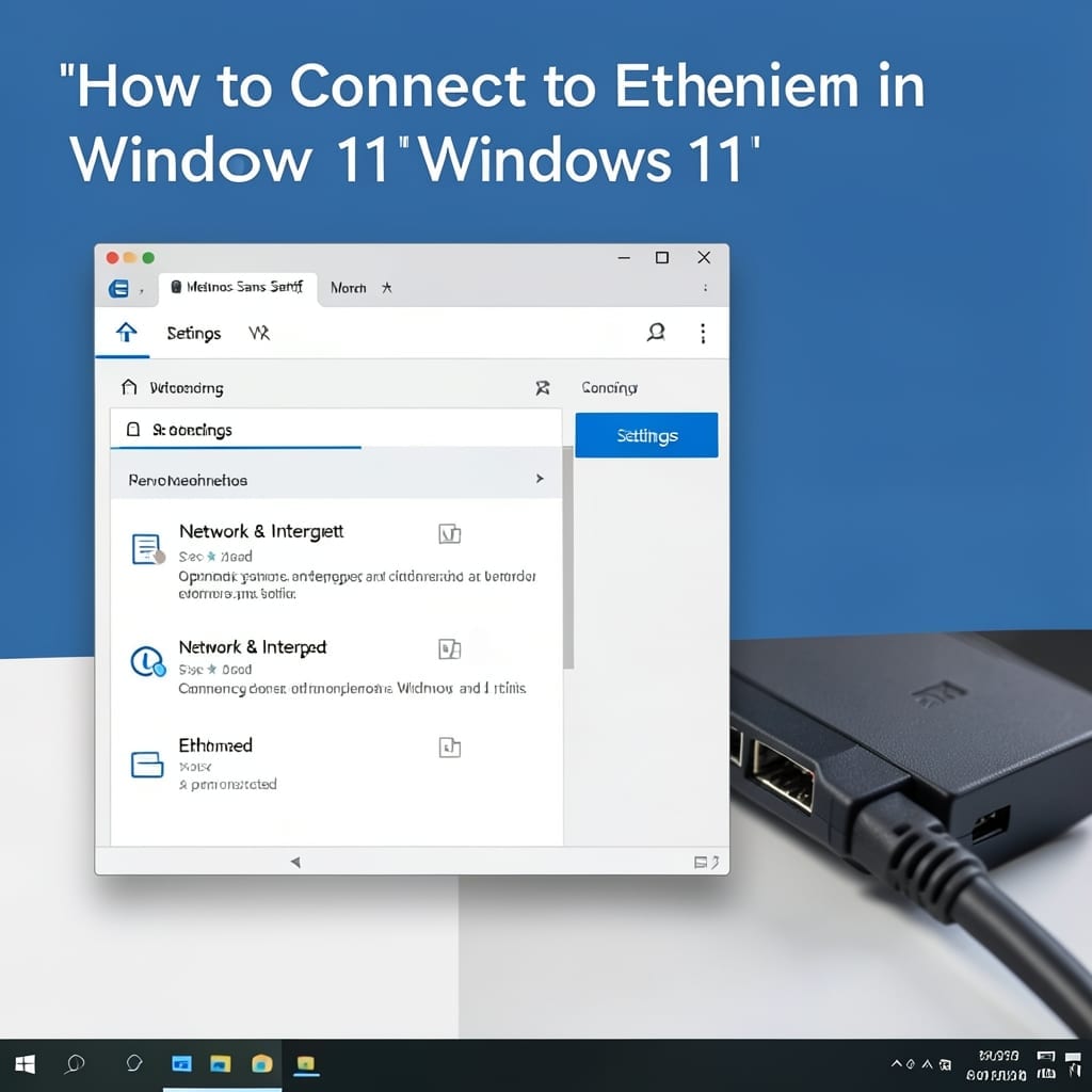 How to Connect to Ethernet Windows 11: Wired Network Setup in Minutes