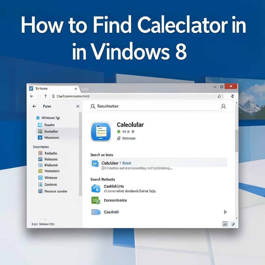 How To Find Calculator In Windows 8: Built-In App Location Guide
