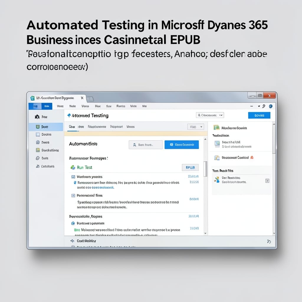 Automated Testing in Microsoft Dynamics 365 Business Central EPub: Step-by-Step Implementation Guide