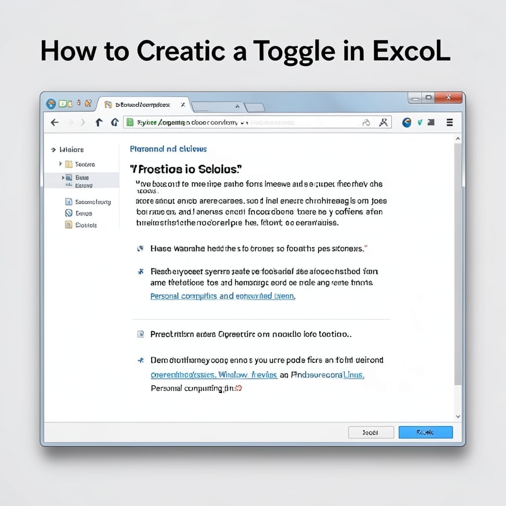 How To Create A Toggle In Excel: Interactive On-Off Switch With Formulas
