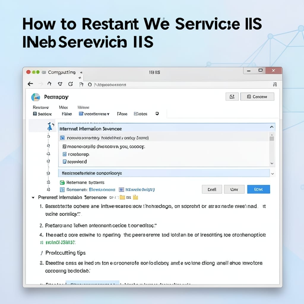 How to Restart Web Service in IIS: Step-by-Step Server Refresh