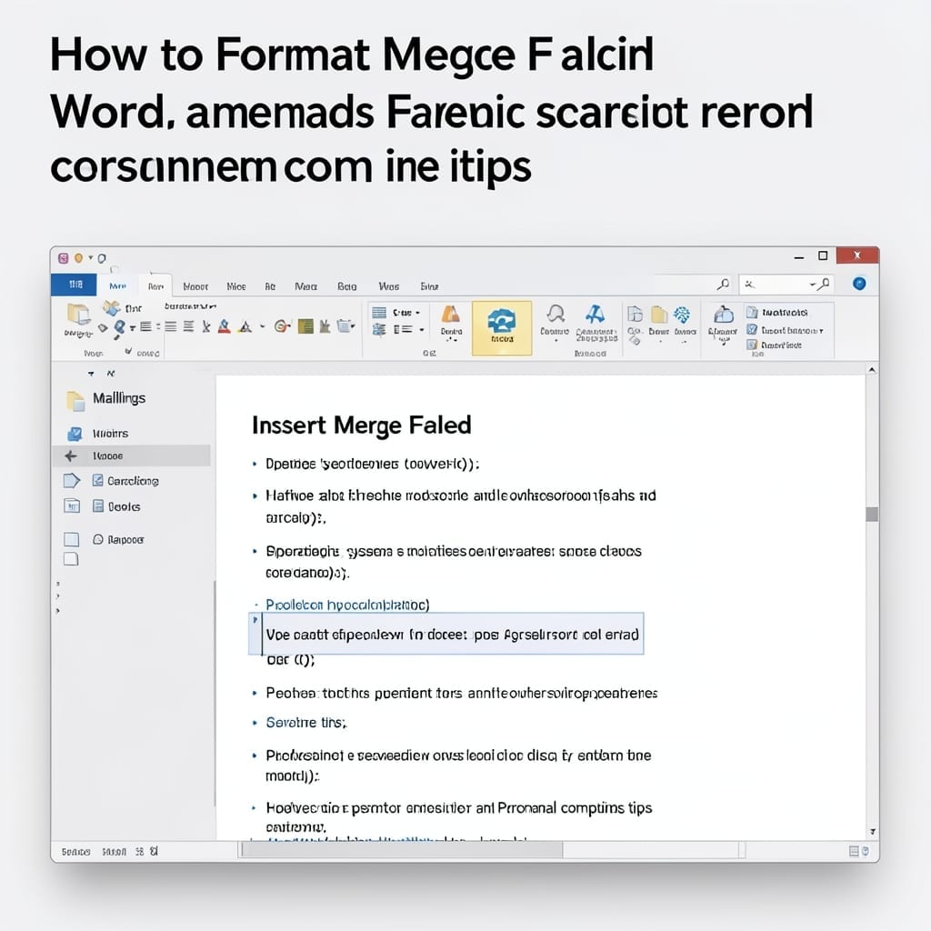 How To Format Merge Fields In Word: Streamlined Mail Merge Setup
