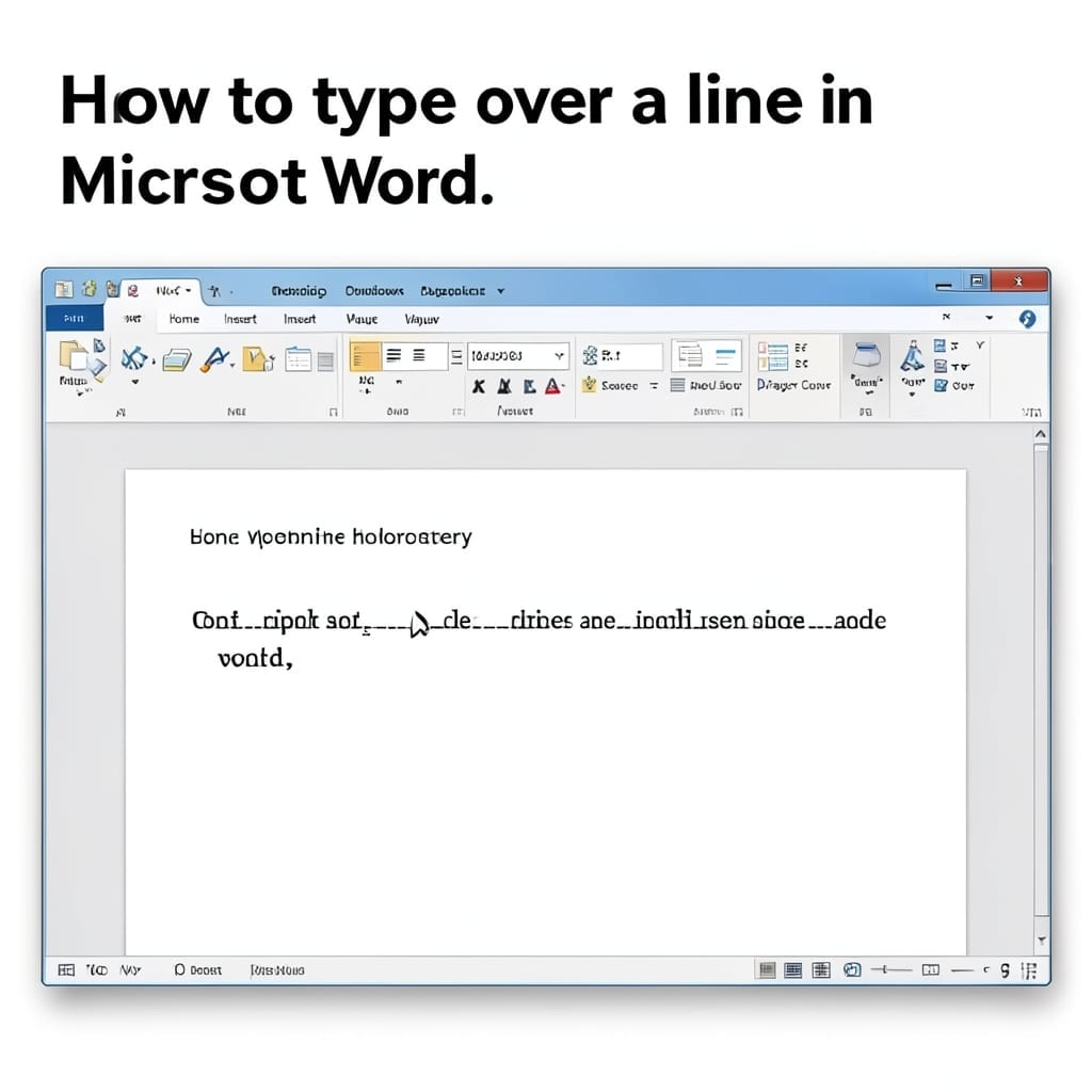 How to Type Over a Line in Word: Overwrite Mode Simplified