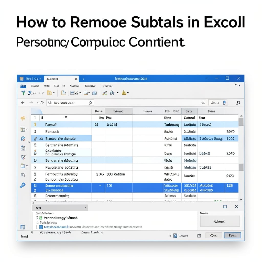 How to Remove Subtotals in Excel: Quick Data Cleanup Method