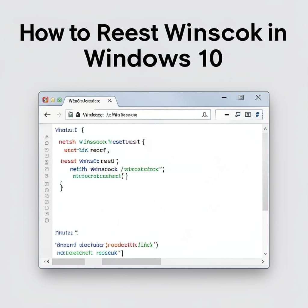 How to Reset Winsock Windows 10: Step-by-Step Network Fix