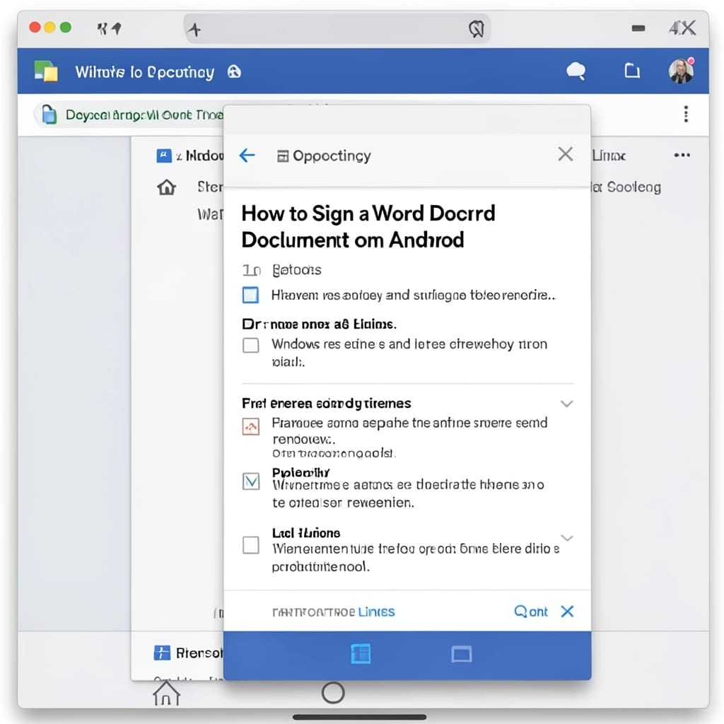 How to Sign a Word Document on Android: Finger or Stylus Method