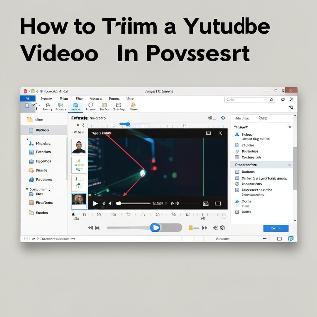 How to Trim a YouTube Video in PowerPoint: Direct Embed Editing Method