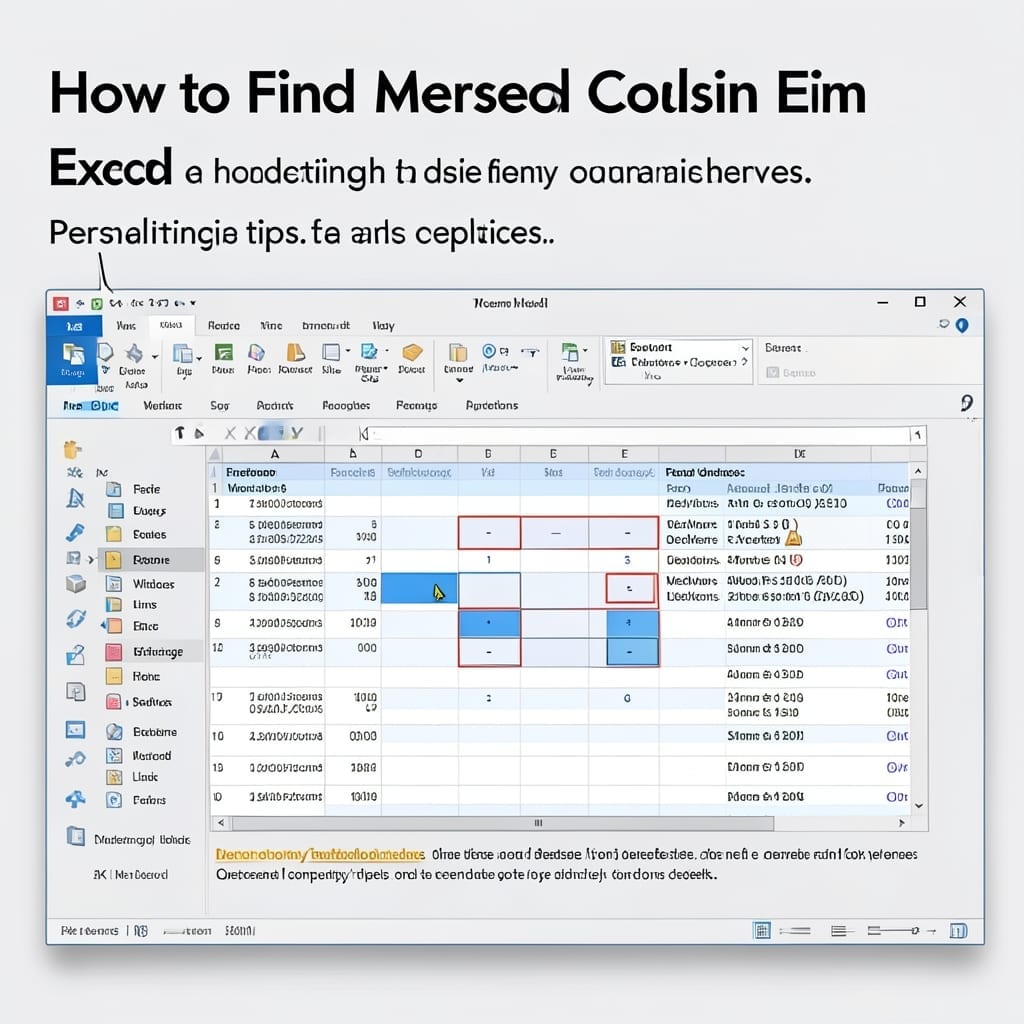 How to Find Merged Cells in Excel: Quick Visual Selection Method