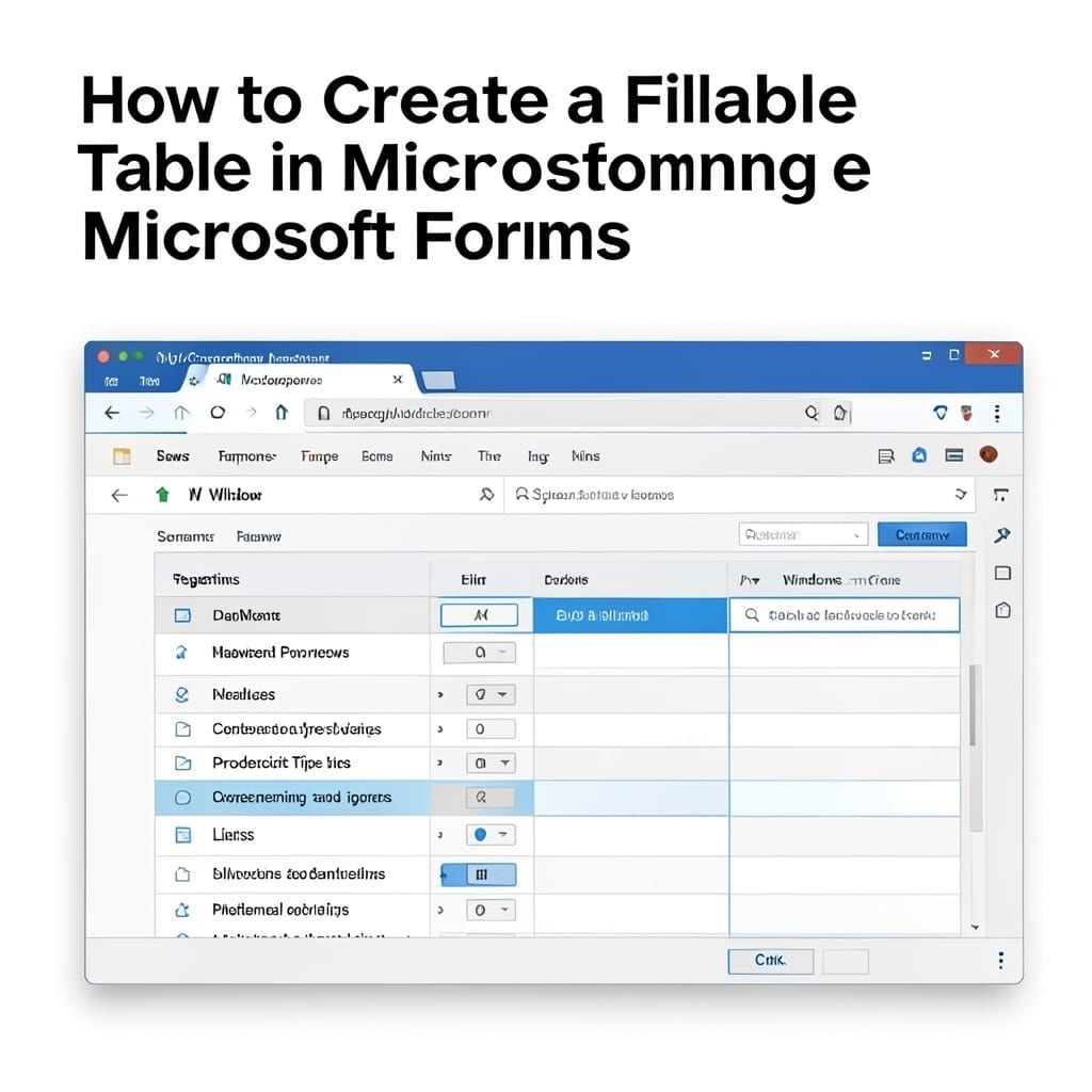 How To Create A Fillable Table In Microsoft Forms: Step-By-Step Guide