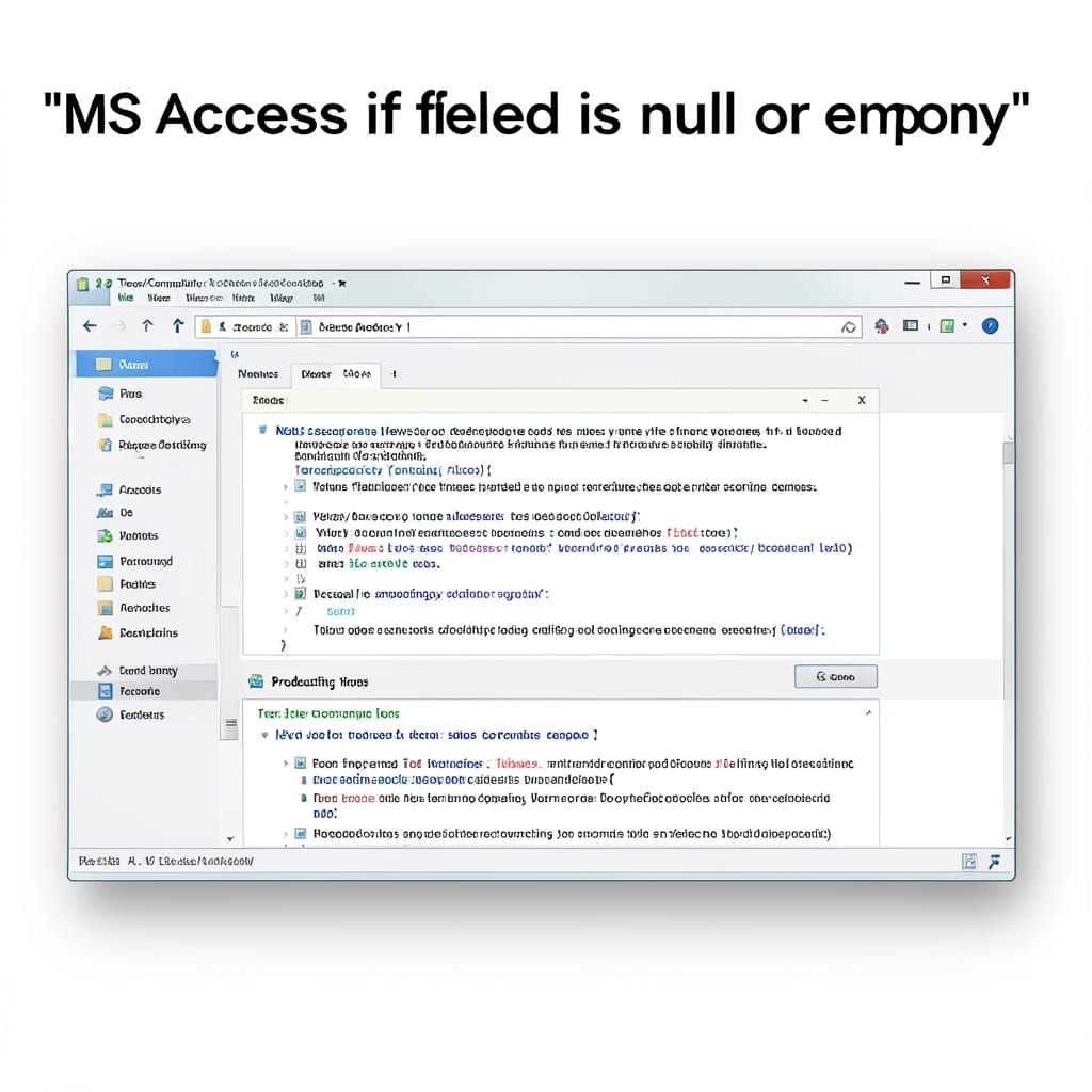MS Access If Field Is Null or Empty: Foolproof Null Check Method