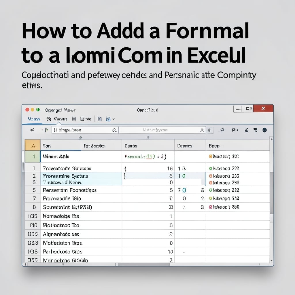 How to Add a Formula to a Column in Excel: Drag and Fill for Instant Results