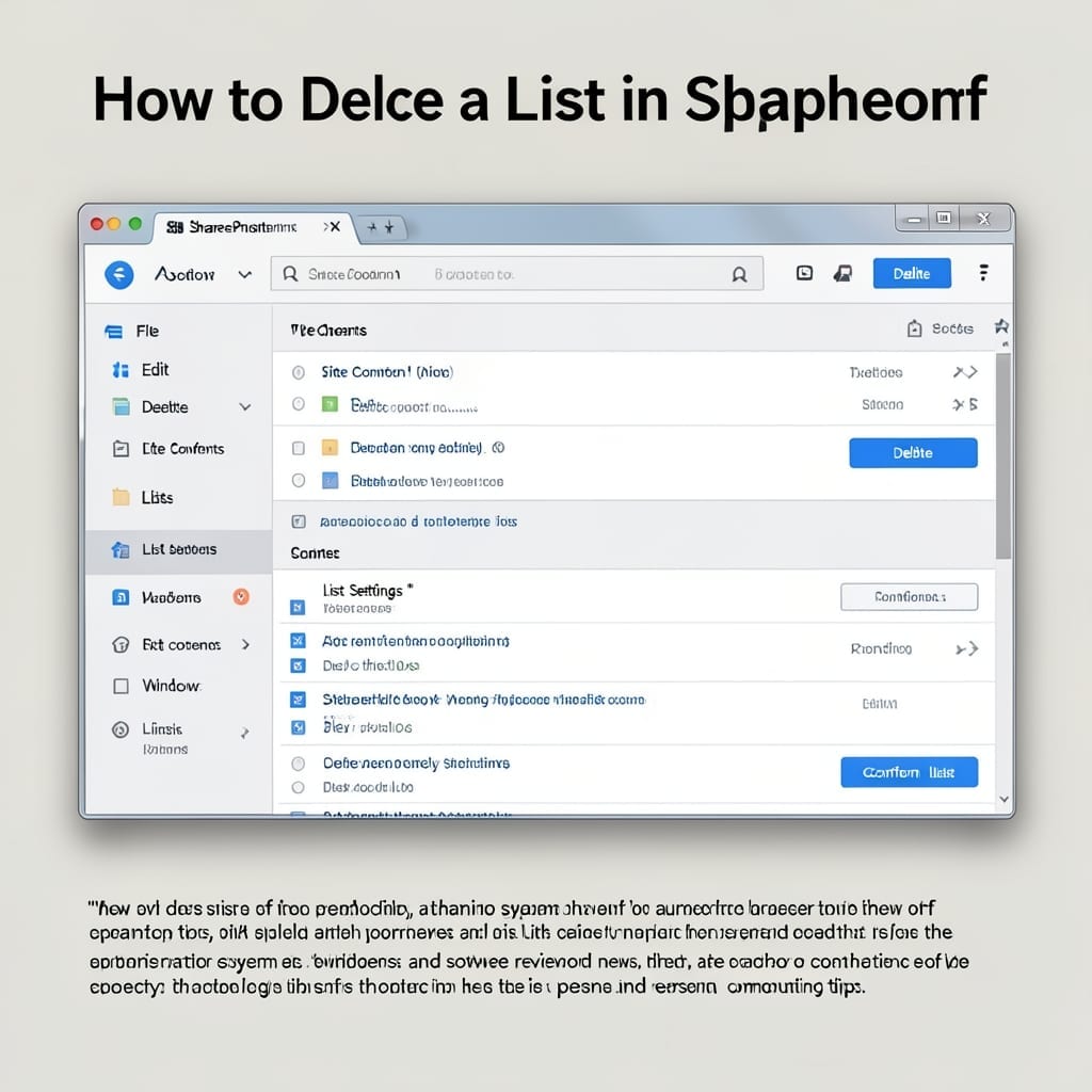 How To Delete A List In SharePoint: Quick Removal Guide