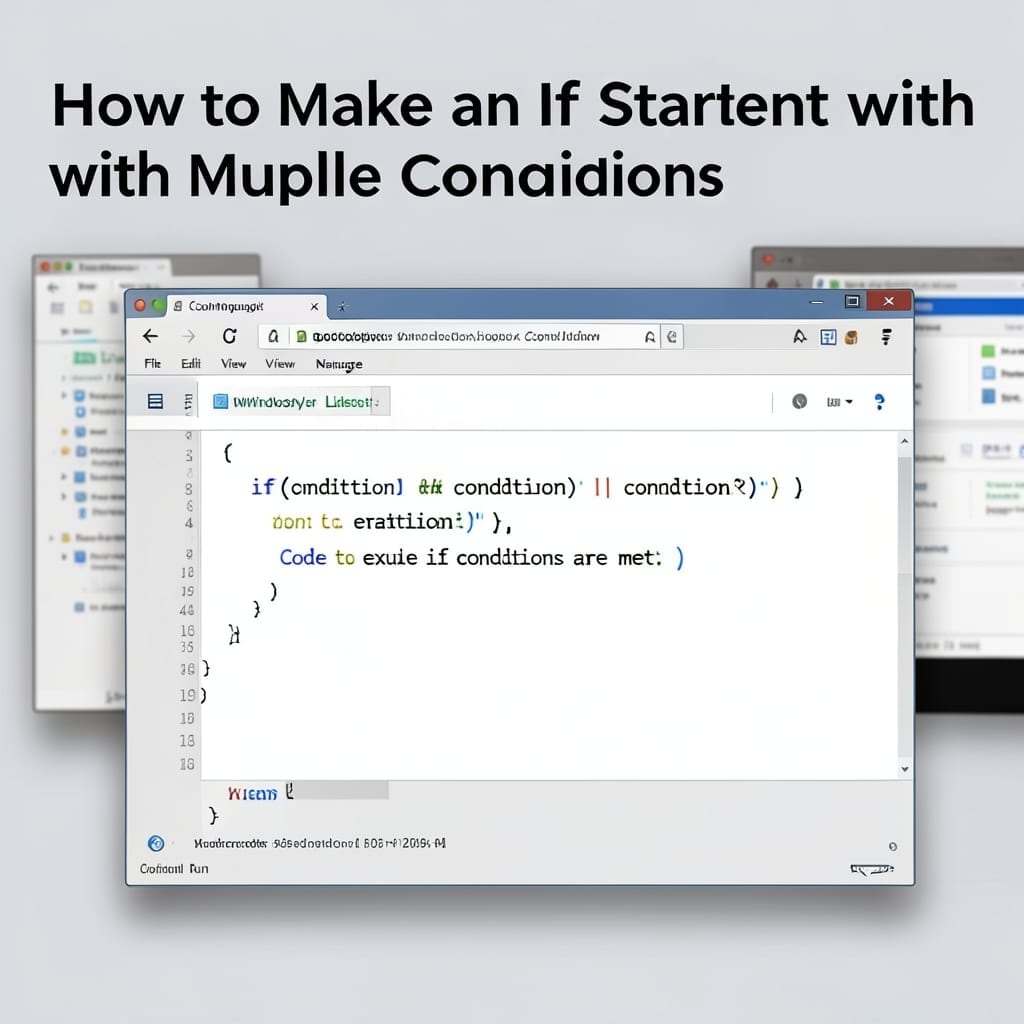 How to Make an If Statement With Multiple Conditions: Boolean Logic for Precise Control