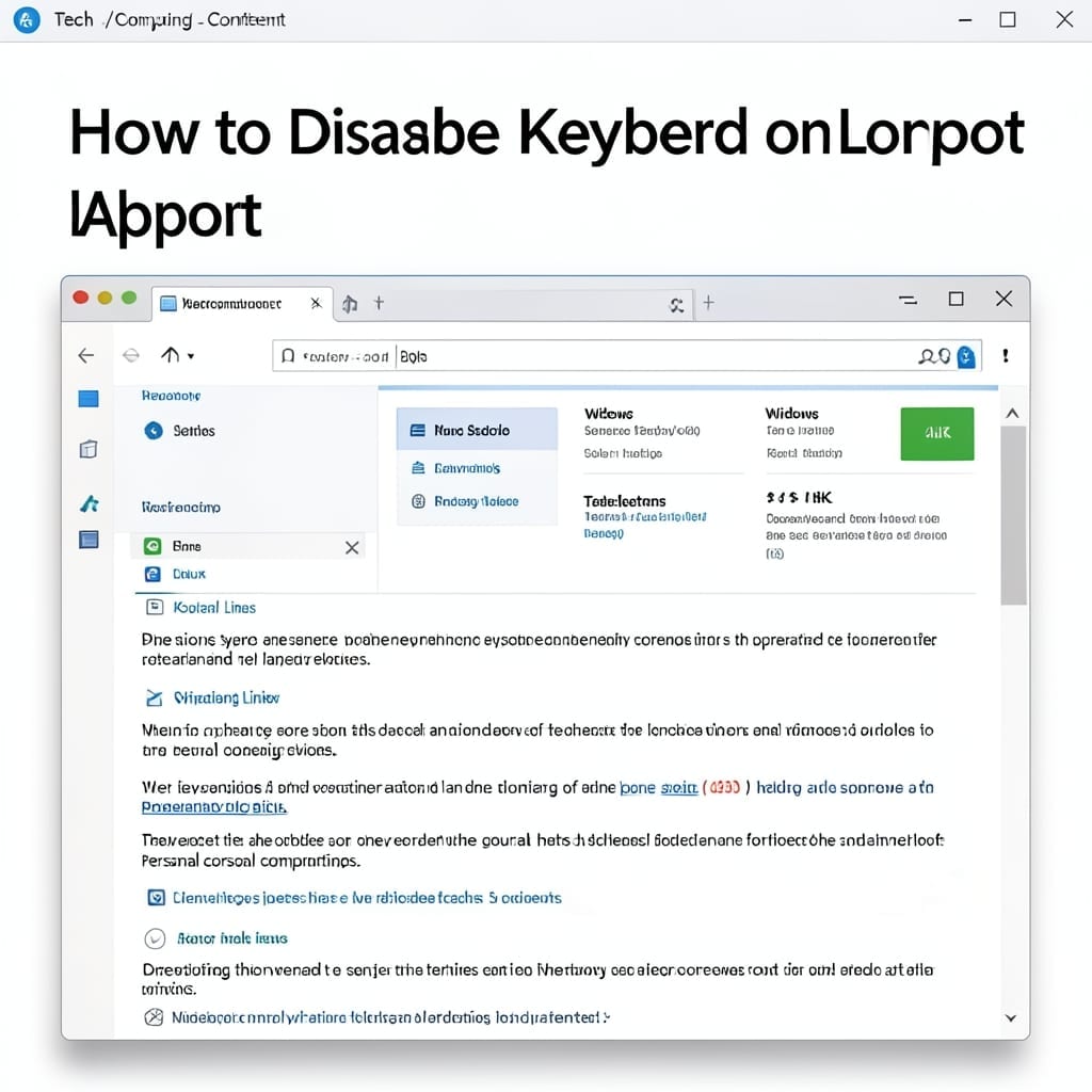 How To Disable Keyboard On Laptop: Quick Hardware Toggle Method