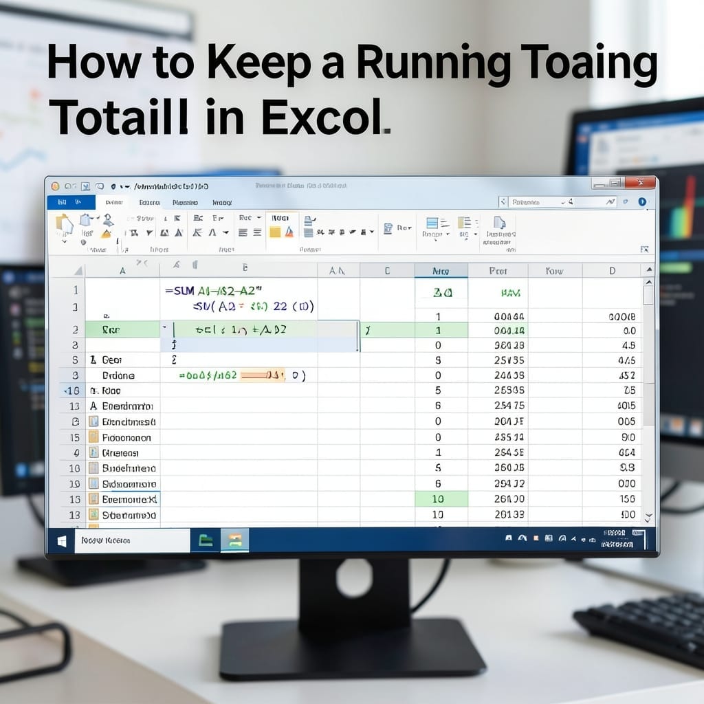 How to Keep a Running Total in Excel: Dynamic Sum Formula Trick