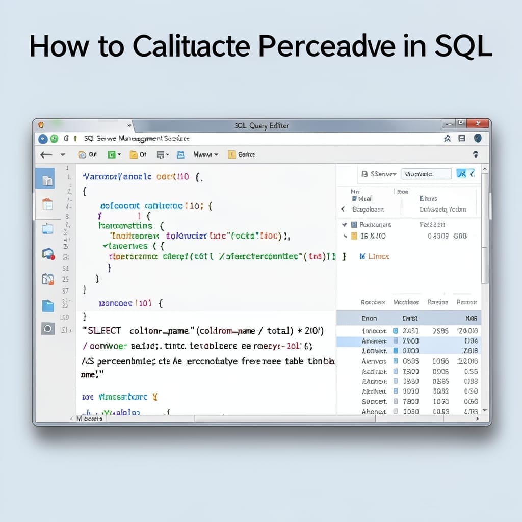 How to Calculate Percentage in SQL: Simple Formula for Data Analysis