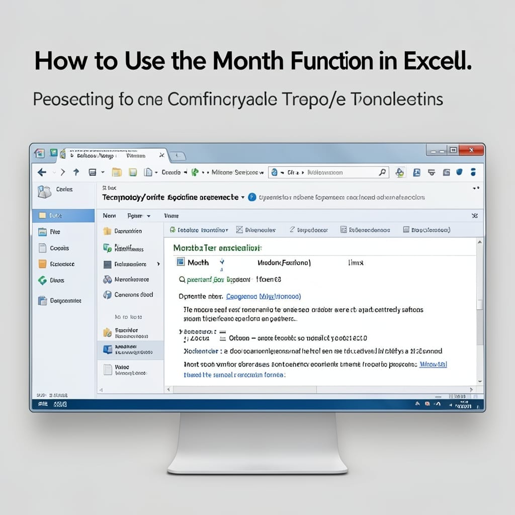 How To Use Month Function In Excel: Extract Dates With Precision