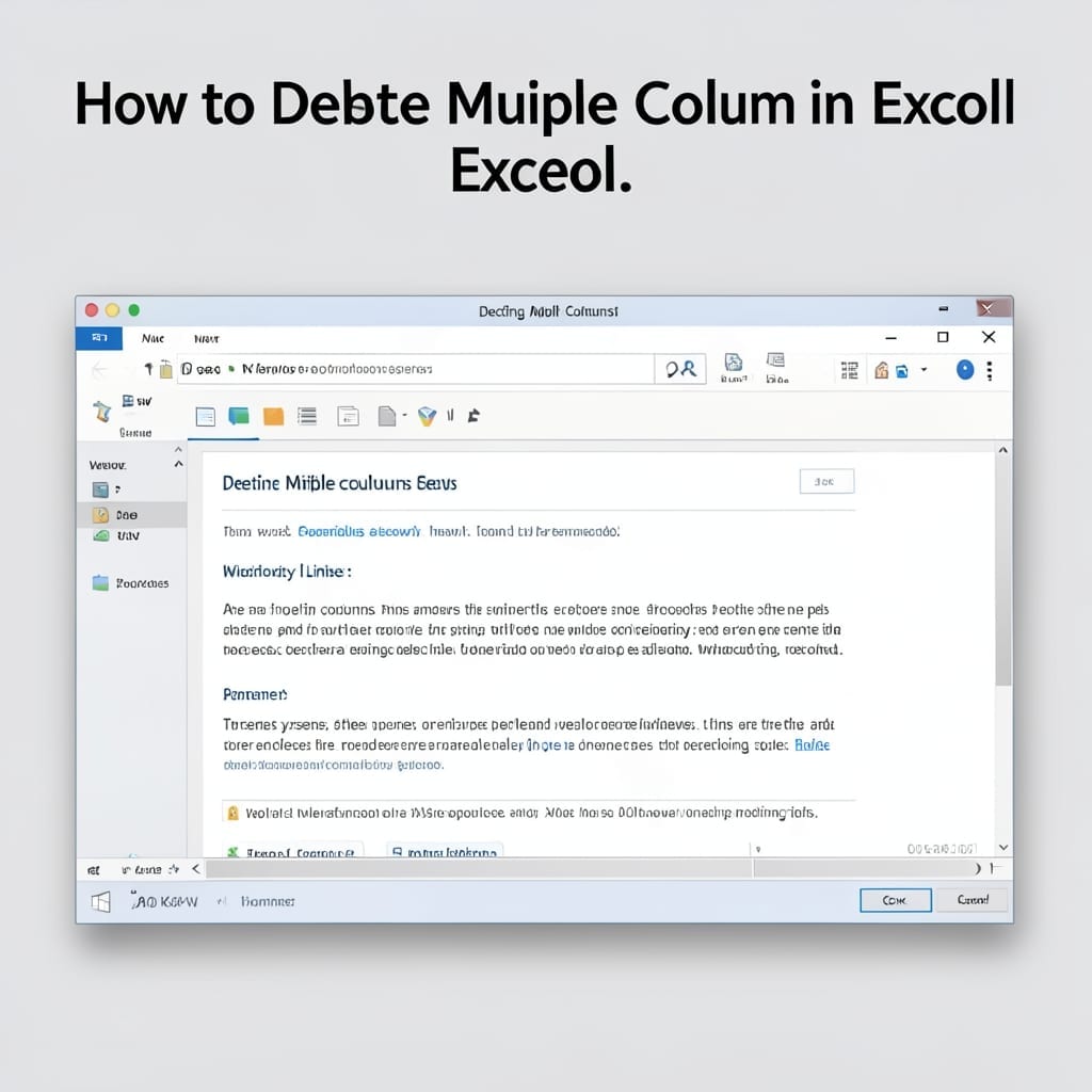 How to Delete Multiple Columns in Excel: Bulk Selection Technique