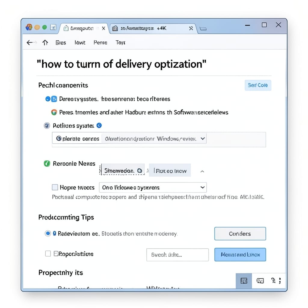 How to Turn Off Delivery Optimization: Quick Settings Adjustment