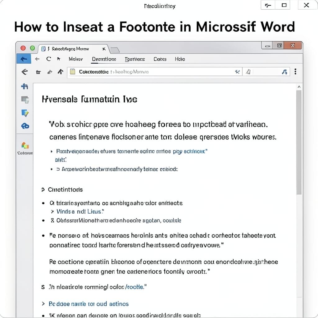 How to Insert a Footnote in Microsoft Word: Step-by-Step Reference Guide
