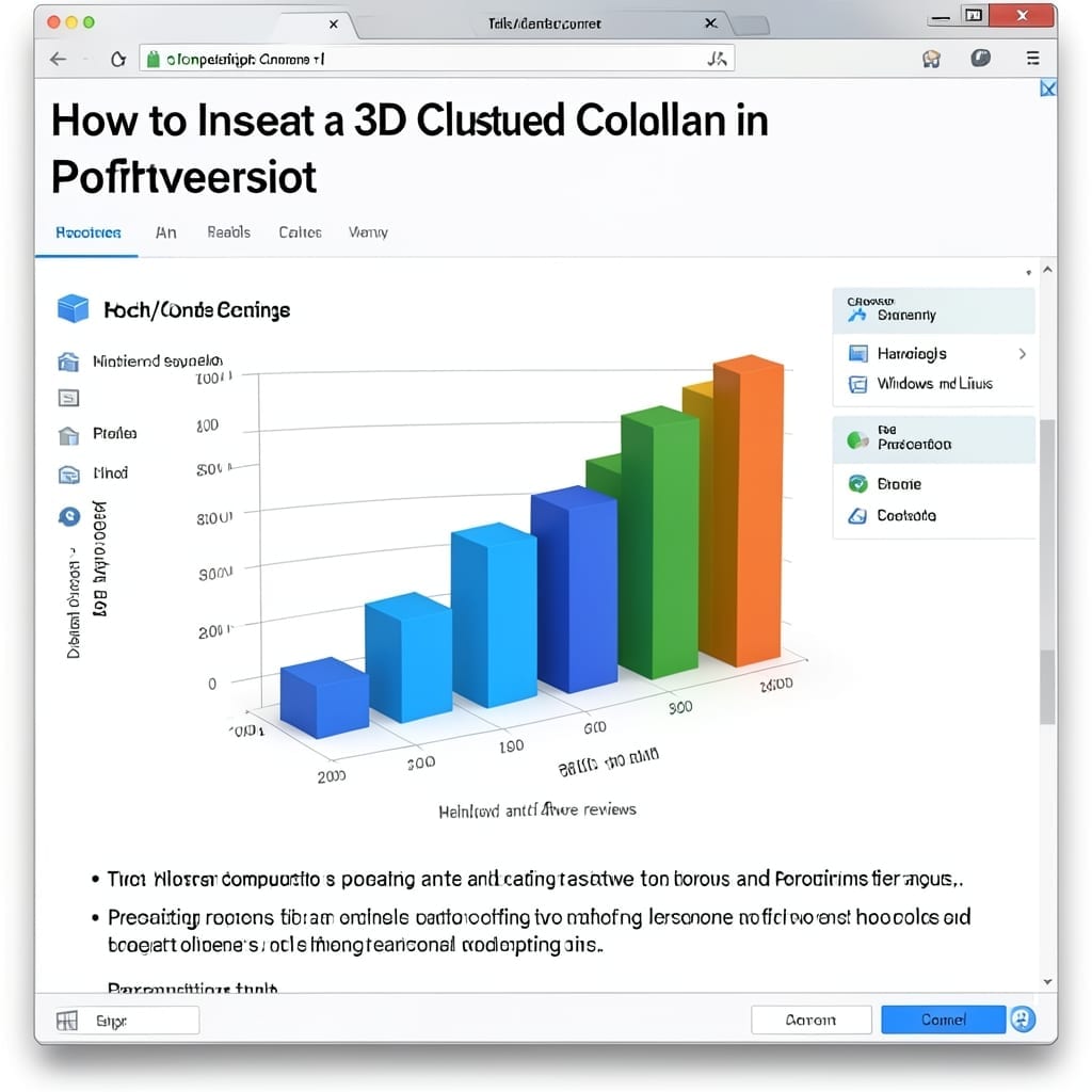 How To Insert A 3D Clustered Column Chart In PowerPoint: Visual Data Made Simple