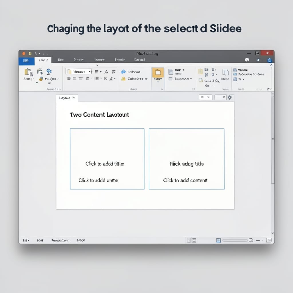 Change the Layout of the Selected Slide to Use the Two Content Layout: Instant Design Transformation