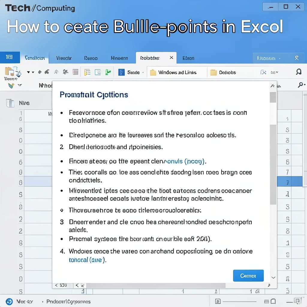 How to Create Bullet Points in Excel: Right Click for Instant Formatting