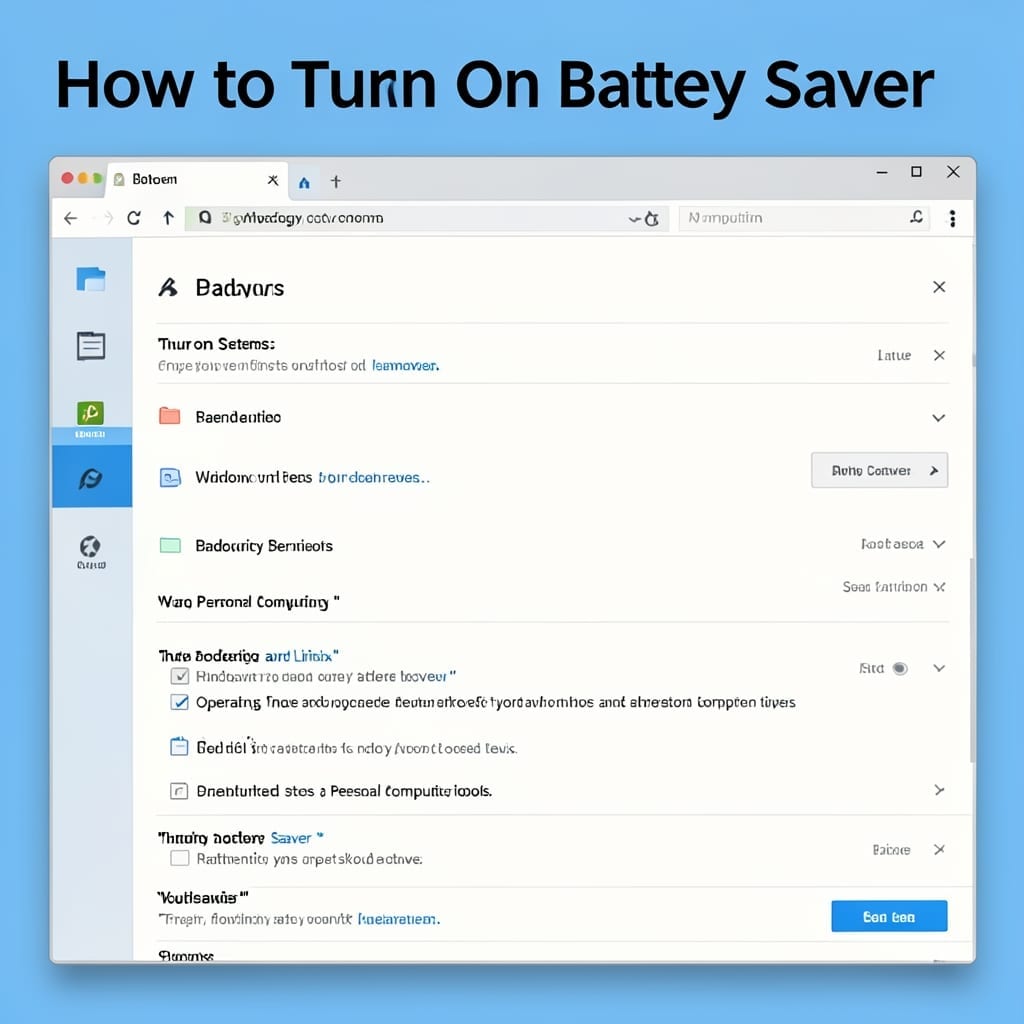 How To Turn On Battery Saver: Simple Steps for Longer Device Life