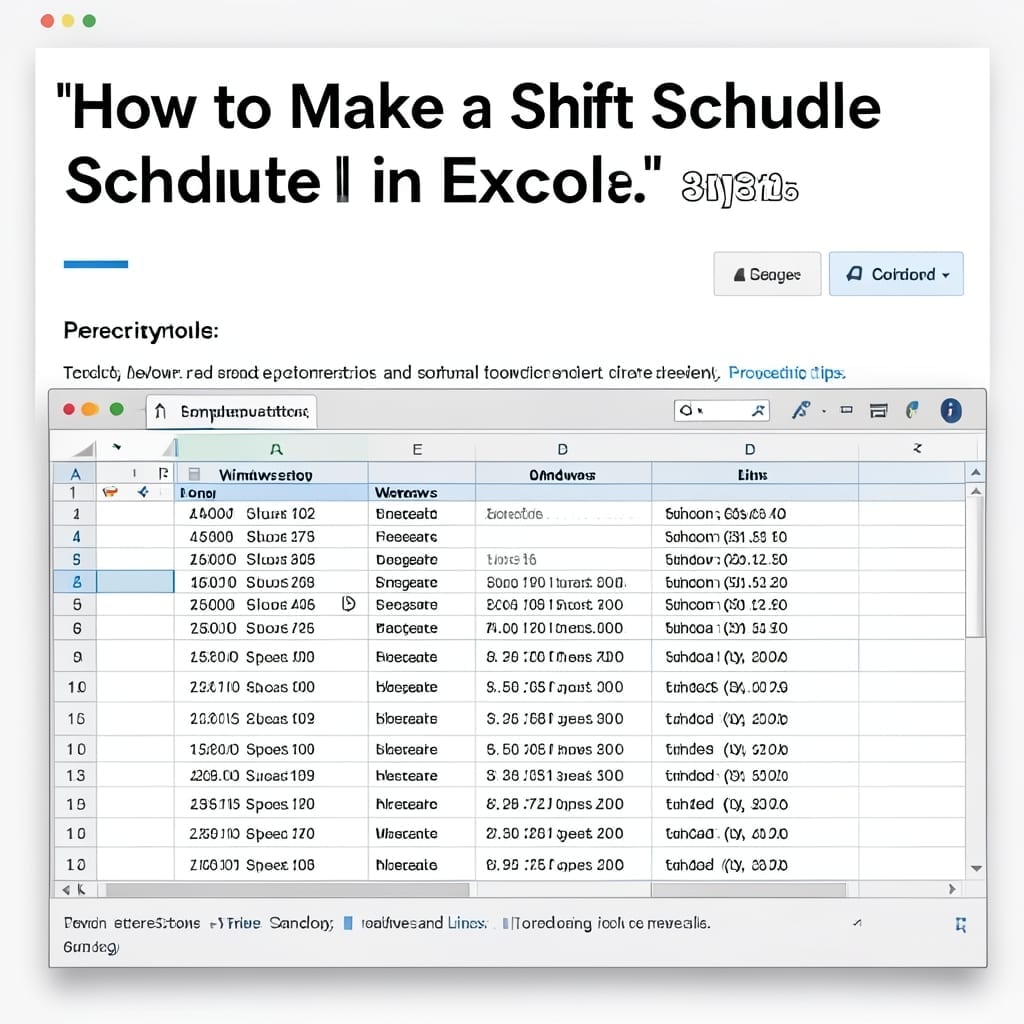 How to Make a Shift Schedule in Excel: Step-by-Step Template for Teams