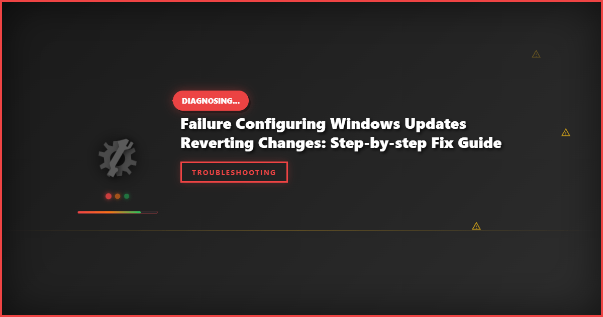 Failure Configuring Windows Updates Reverting Changes: Step-by-Step Fix Guide