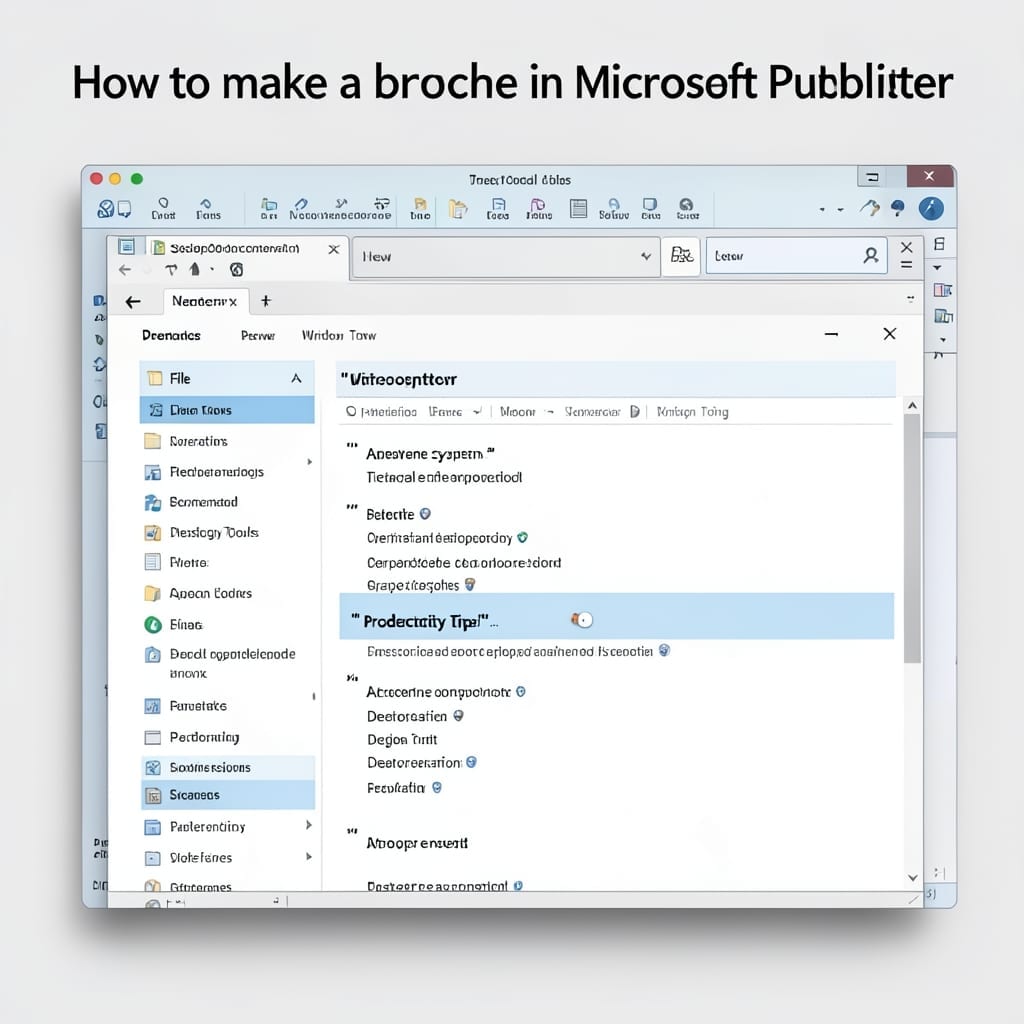 How to Make a Brochure in Publisher: Step-by-Step Design Guide