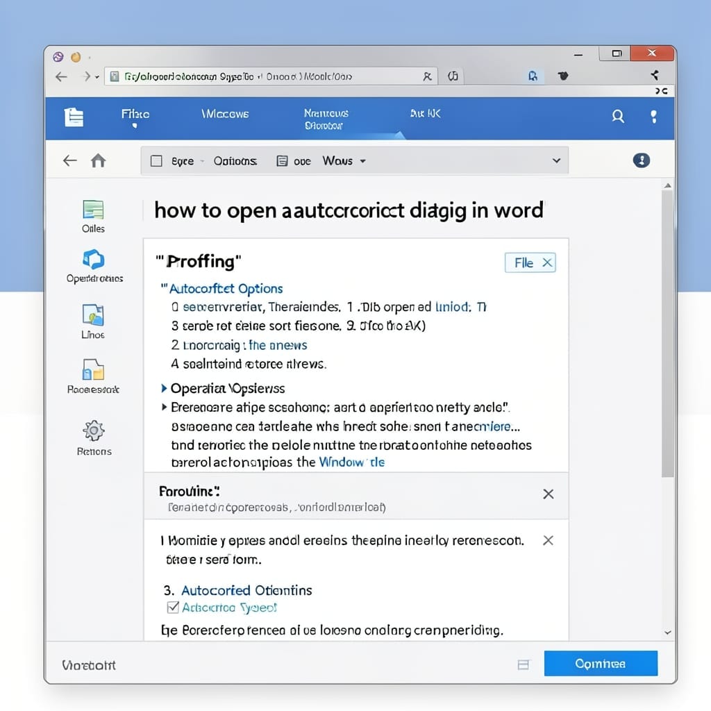 How to Open Autocorrect Dialog in Word: Quick Access Method