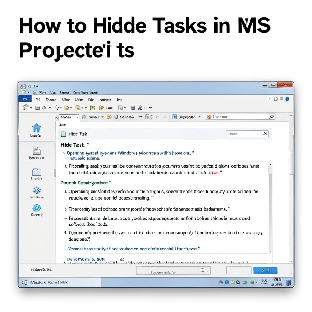 How to Hide Tasks in MS Project: Step-by-Step Visibility Control