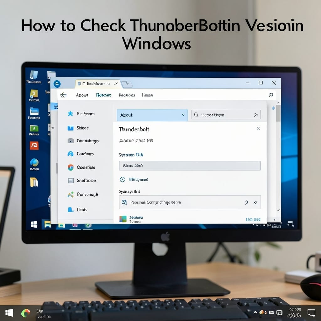 How to Check Thunderbolt Version Windows 10: Quick System Info Method