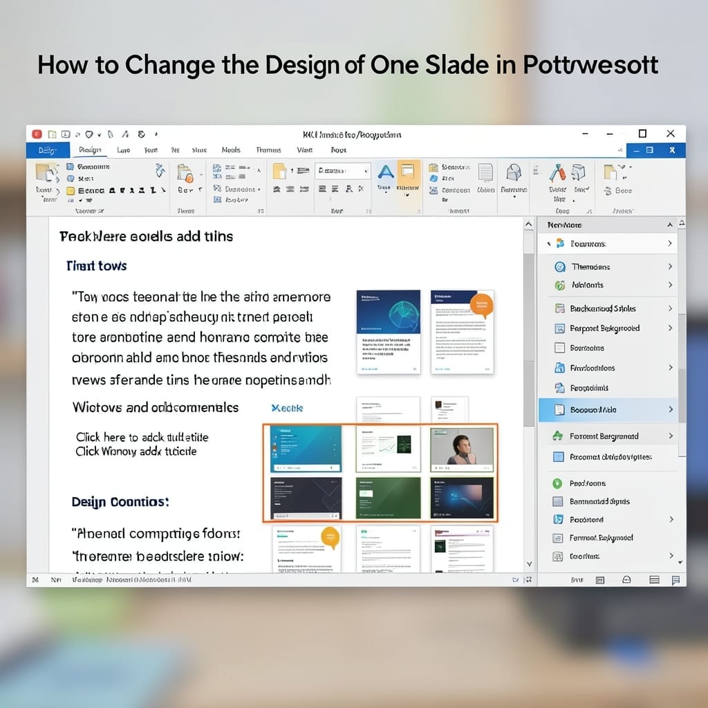 How to Change the Design of One Slide in PowerPoint: Customize Without Affecting Others
