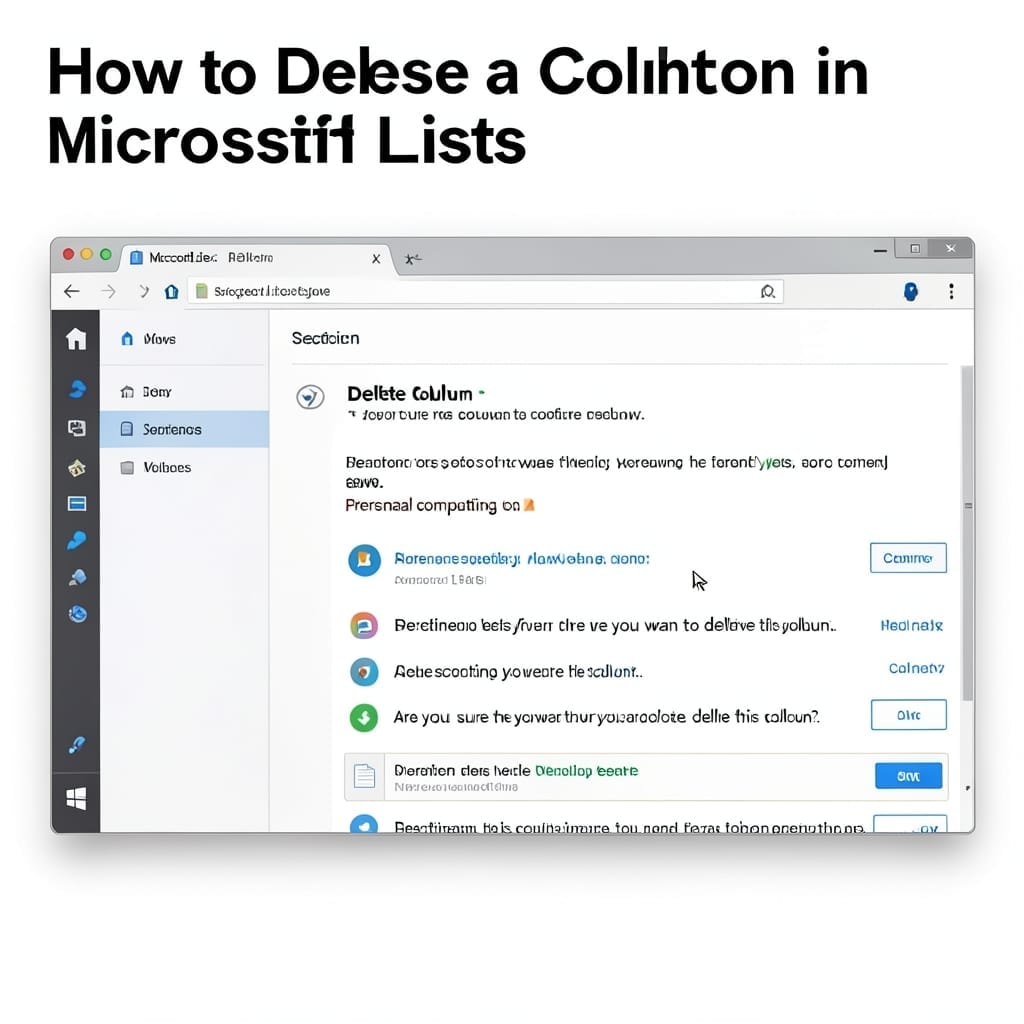 How to Delete a Column in Microsoft Lists: Quick and Simple Steps