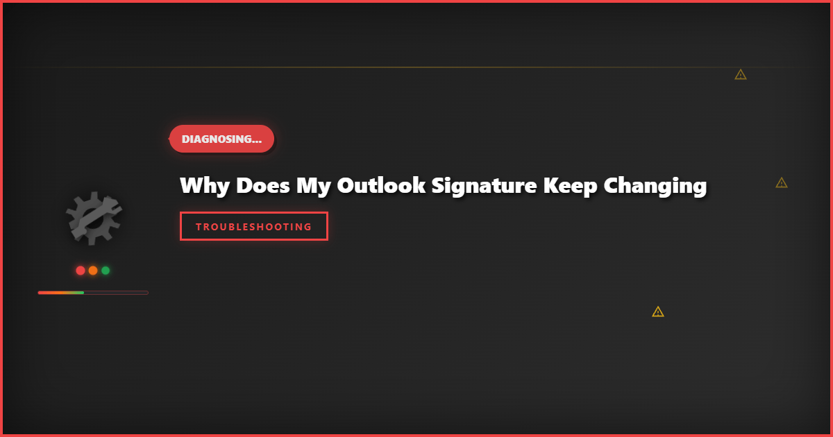 Why Does My Outlook Signature Keep Changing: Troubleshooting Tips to Fix the Issue