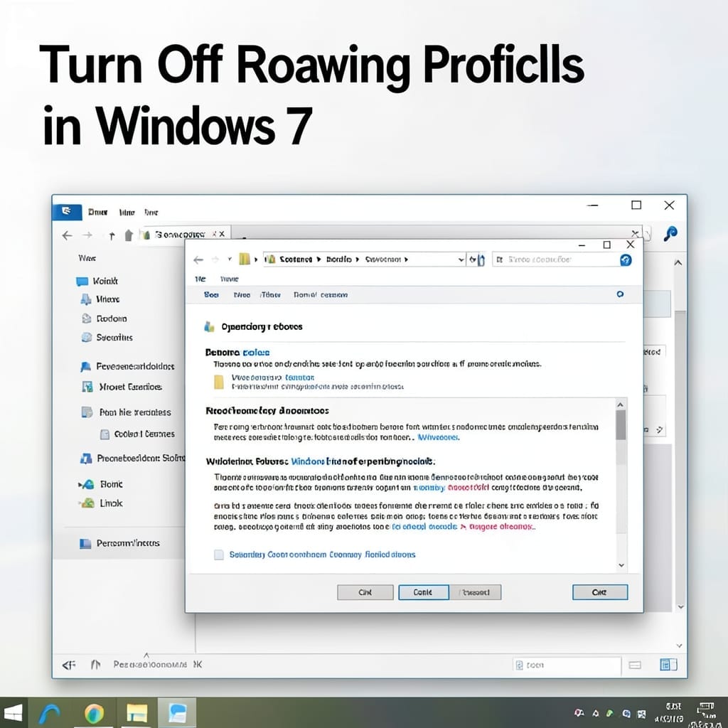 Turn Off Roaming Profiles Windows 7: Step-by-Step System Fix