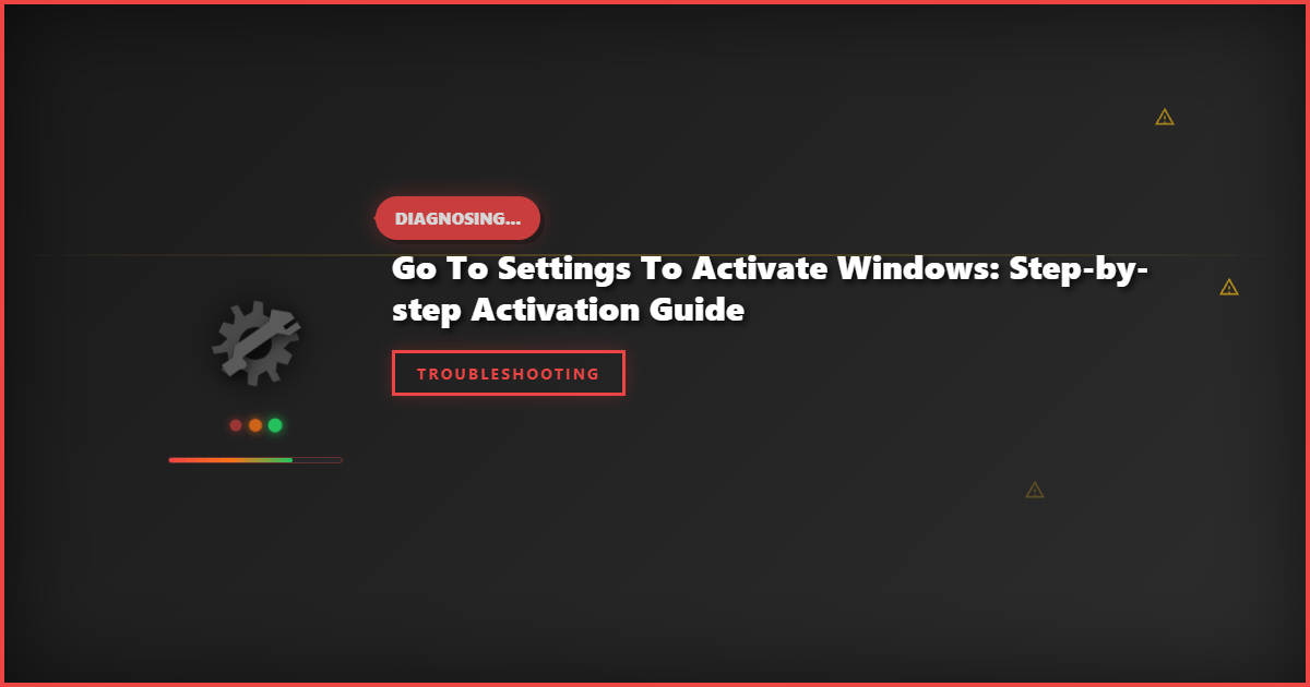 Go to Settings to Activate Windows: Step-by-Step Activation Guide