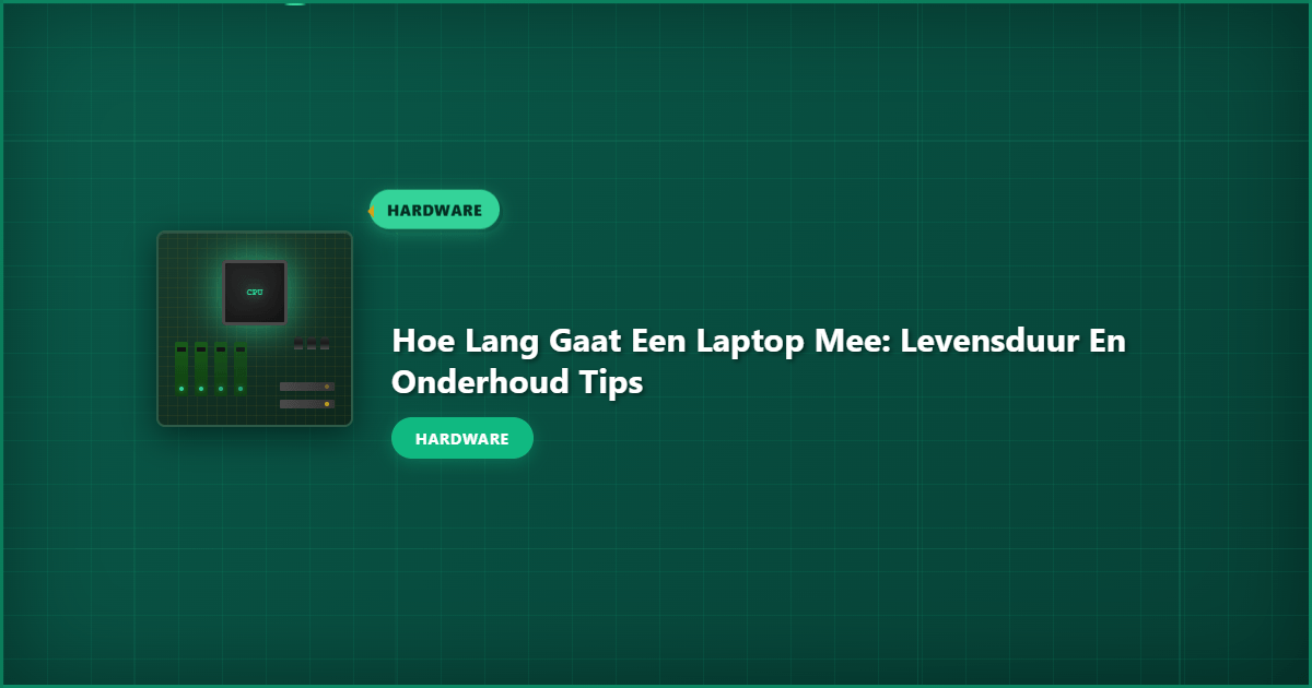 Hoe Lang Gaat Een Laptop Mee: Levensduur en Onderhoud Tips