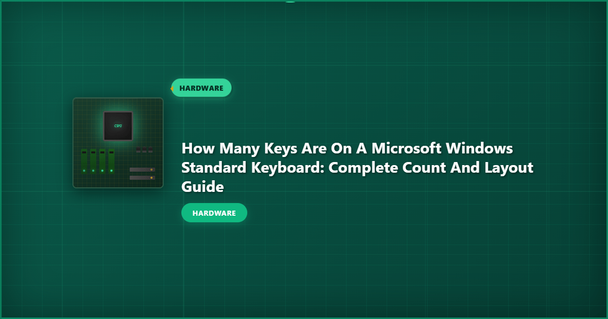 How Many Keys Are on a Microsoft Windows Standard Keyboard: Complete Count and Layout Guide