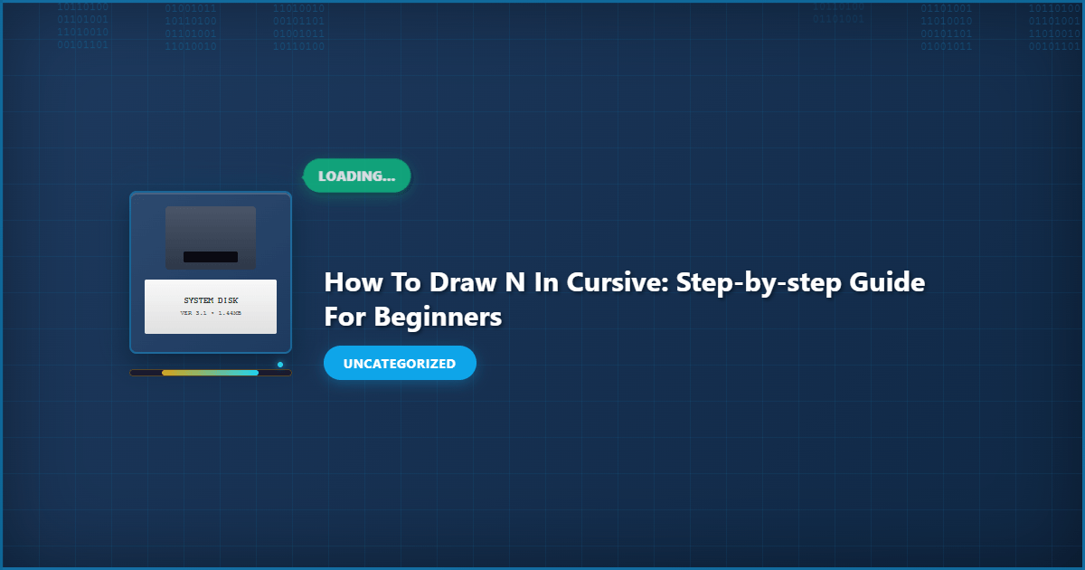 Complete how to draw n in cursive overview image